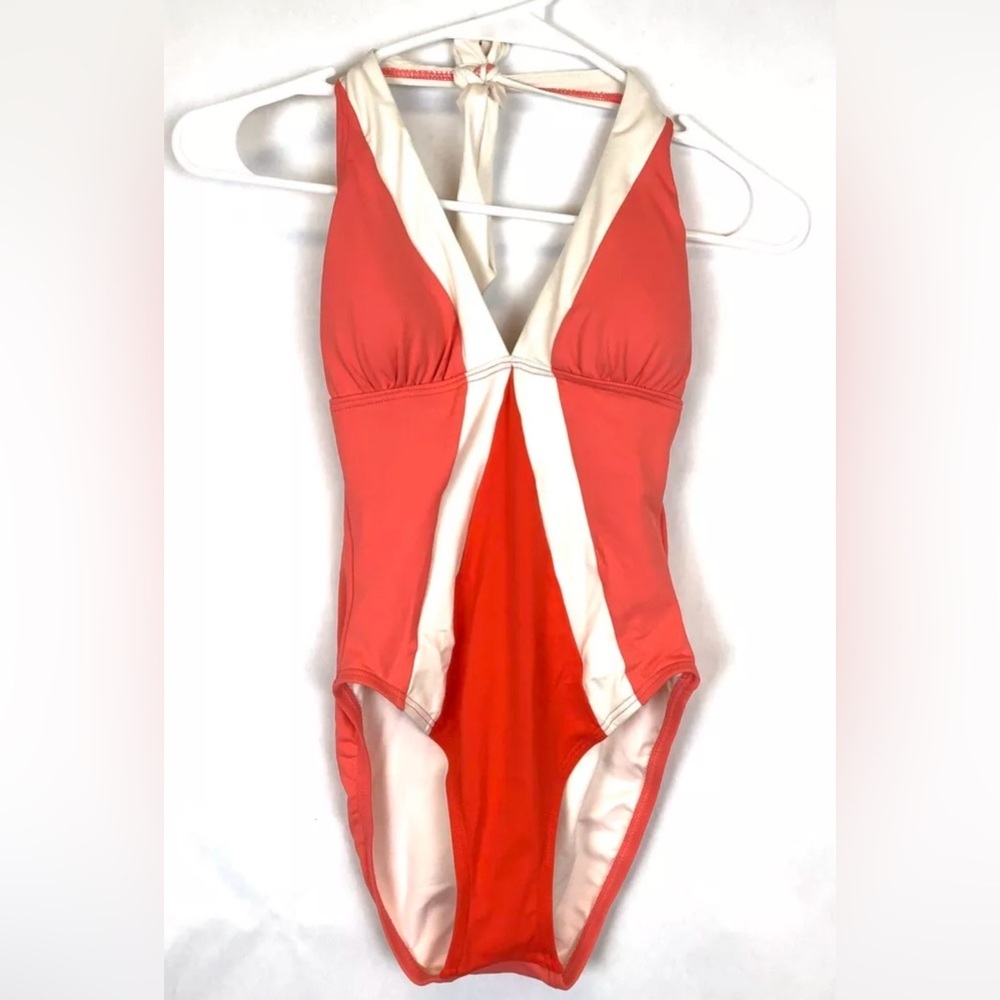 Vince Camuto, Women’s Red One Piece Swimsuit, Halter, Size 6